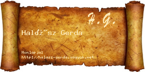 Halász Gerda névjegykártya