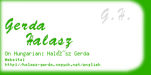 gerda halasz business card